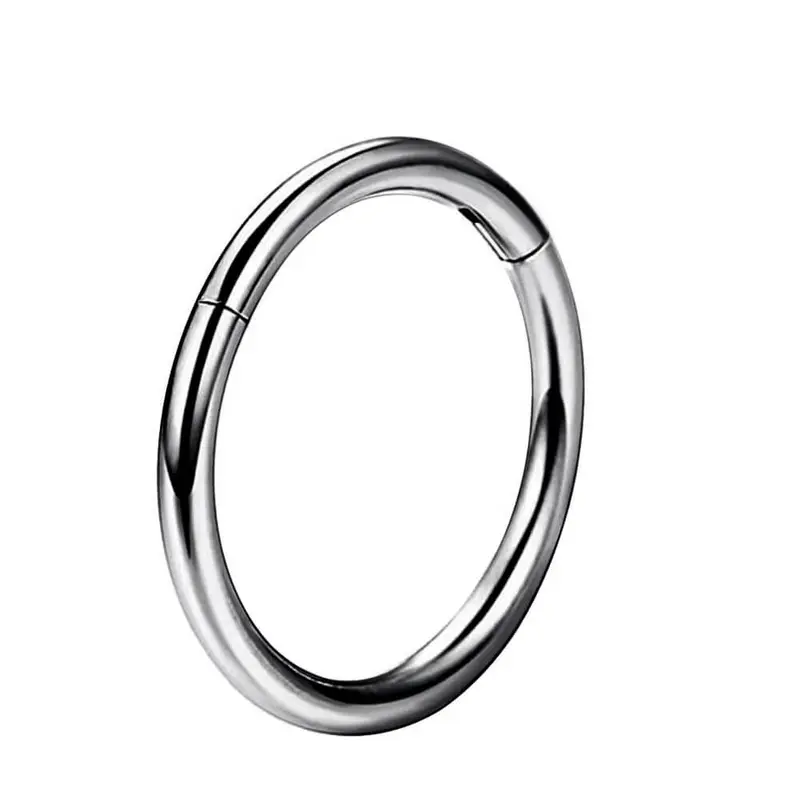 Oufer 16G Hinged Segment Septum Ring - 316L Stainless Steel, Non-Tarnish Chic Body Jewelry for Helix/Cartilage Nose Piercings
