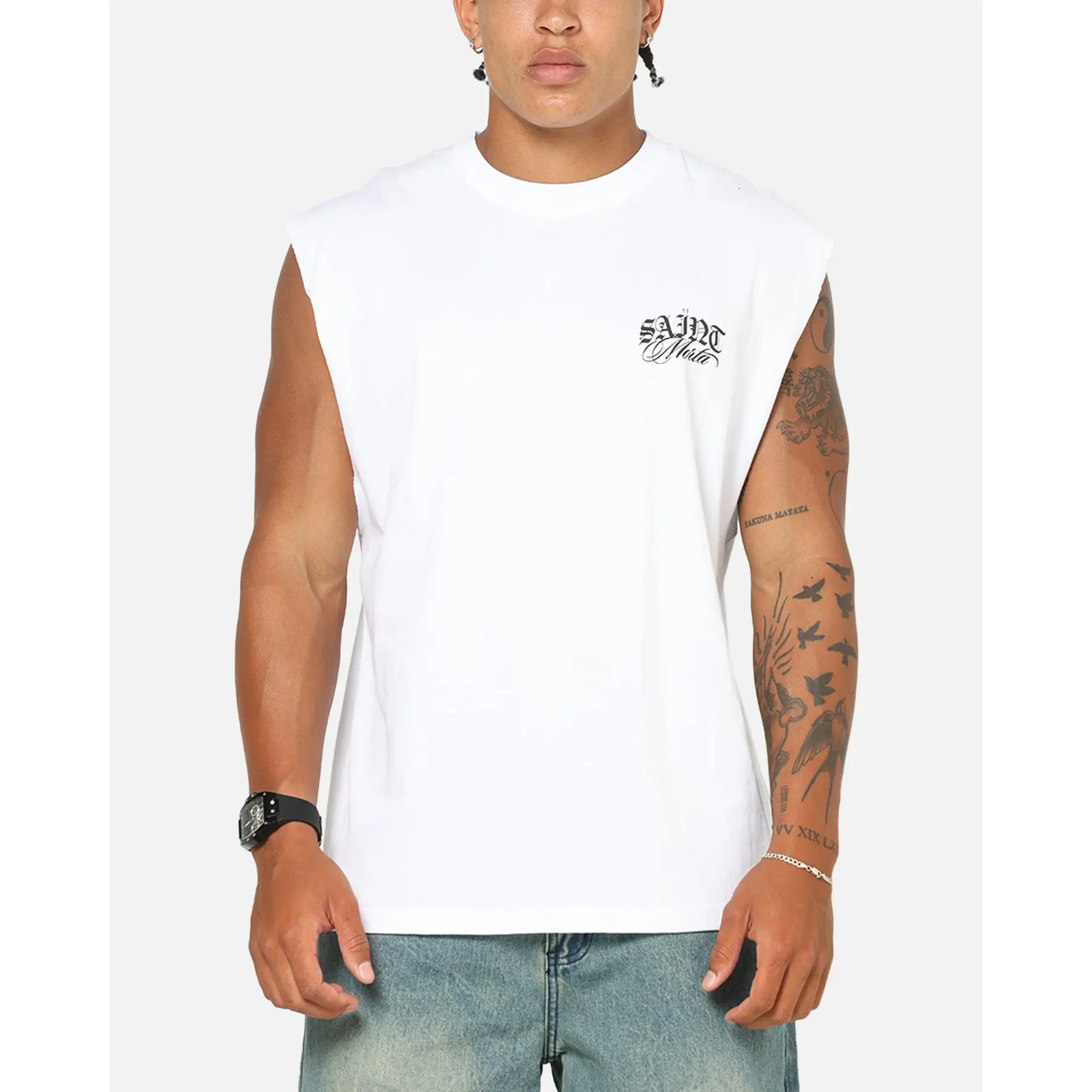 Saint Morta Serenity Oversized Muscle T-Shirt White