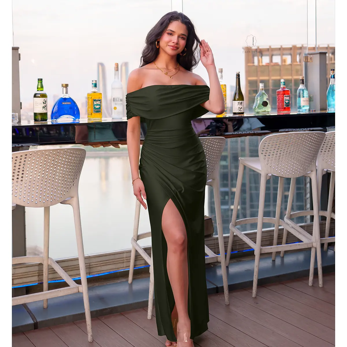OYS Women's Elegant Off Shoulder High Split Bodycon Evening Wedding Maxi Dress - TikTok Shop OYS Women's Elegant Off Shoulder High Split Bodycon Evening Wedding Maxi Dress - TikTok Shop