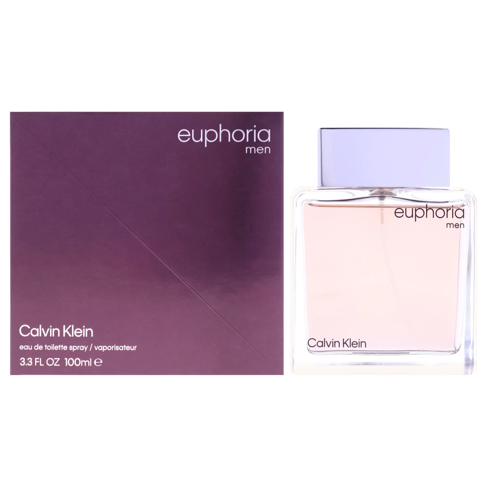 Calvin Klein Euphoria EDT Spray for Men - 3.3 fl oz Single Bottle, Freshness, Invigoration, Long-Lasting Fragrance, Spray Pulse Points, Standard Size