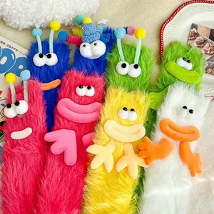 Winter plush socks cartoon sleep socks mid-tube warm girls and children couple socks