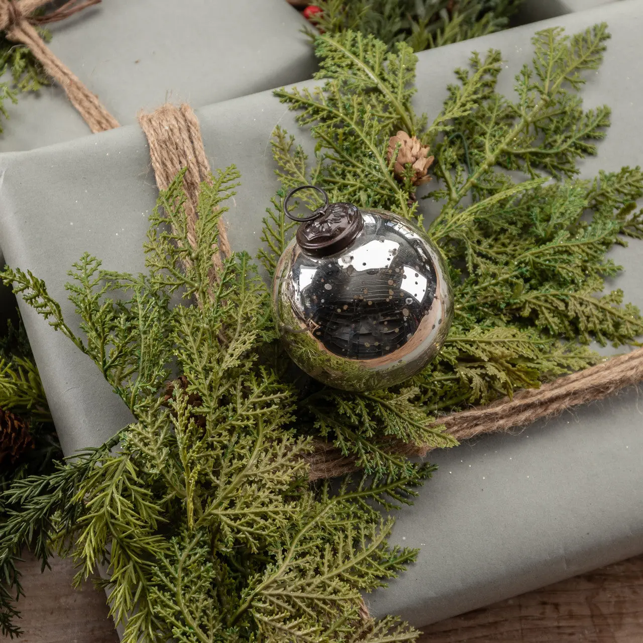3" Silver Kugel Ornament