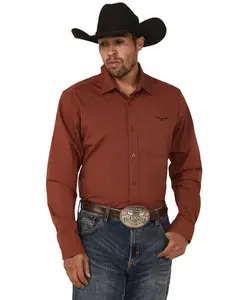Kimes Ranch Men's Men'S Linville Solid Long Sleeve Button-Down Stretch - Mds0000001-Rd