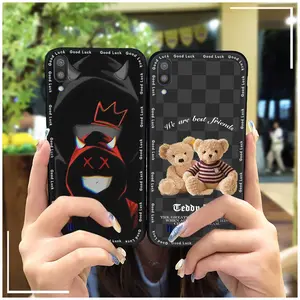 Cell Phone Sleeve Shockproof Phone Case For Samsung Galaxy M10/A10/SM-A105FD Anti-knock TPU Protective Mobile Case Cute Phone Protector Graffiti Full wrap Cover Dirt-resistant