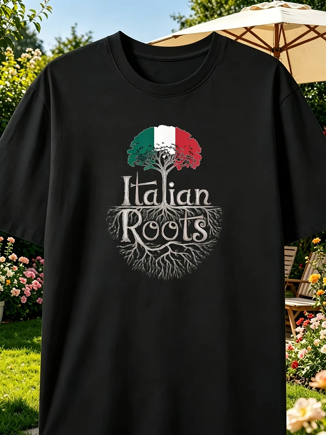 Italian Heritage Italian Flag Colors (Green Red) w unisex soft cotton short sleeve t shirt, vintage graphic casual tee for men women teens, perfect birthday holiday gift for camping travel gym daily street  wear