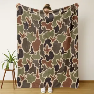 Soft Comfortable Camouflage Bird Pattern Blanket, Cool Bedding for Air-Conditioned Rooms, Warm Nap Blanket for Home Office Use, Air Conditioning Blanket, Travel Blanket, Soft Comfy Blanket