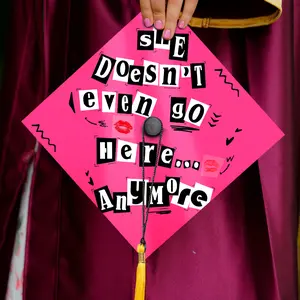 She Doesn't Even Go Here Anymore Graduation Cap Topper, Funny Grad Cap Topper, Graduation Decor, Class of 2025