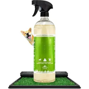 "Artificial Grass Cleaner for Pet Urine| Outdoor & Indoor Fake Grass Deodorizer| Removes Stains & Odors from Dog Waste| Safe for Pets & Plants| 32 Fl Oz Bottle" Cleaning Spray critter  trail  cage critter  trail  cage critter  trail  cage bin  cage