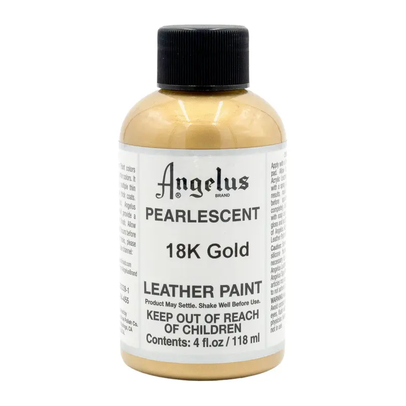 Angelus Pearlescent 18K Gold Acrylic Leather Paint - Flexible, Crack-Resistant, Peel-Resistant DIY Painting Supply for Shoe & Footwear Decoration Angelus Pearlescent 18K Gold Acrylic Leather Paint - Flexible, Crack-Resistant, Peel-Resistant DIY Painting Supply for Shoe & Footwear Decoration