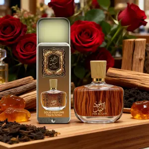 Oud Al Layl Arabic Perfume Balm, 15g, Unisex, Alcohol-Free, Long-Lasting Woody Floral Scent, Rose & Amber, Fragrance enhancer, compact size and portable，Ideal Gift for All Occasions