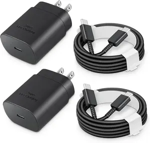 Type C Charger Fast Charging, USB C Charger Block, 2-Pack 25W Phone Super Fast Charger with 6Ft USB-C Cable Compatible with iPhone 15/16/Plus/Pro/Pro Max, Galaxy S25/S24/Plus/Ultra for Electronic Smartphone and Cellphone