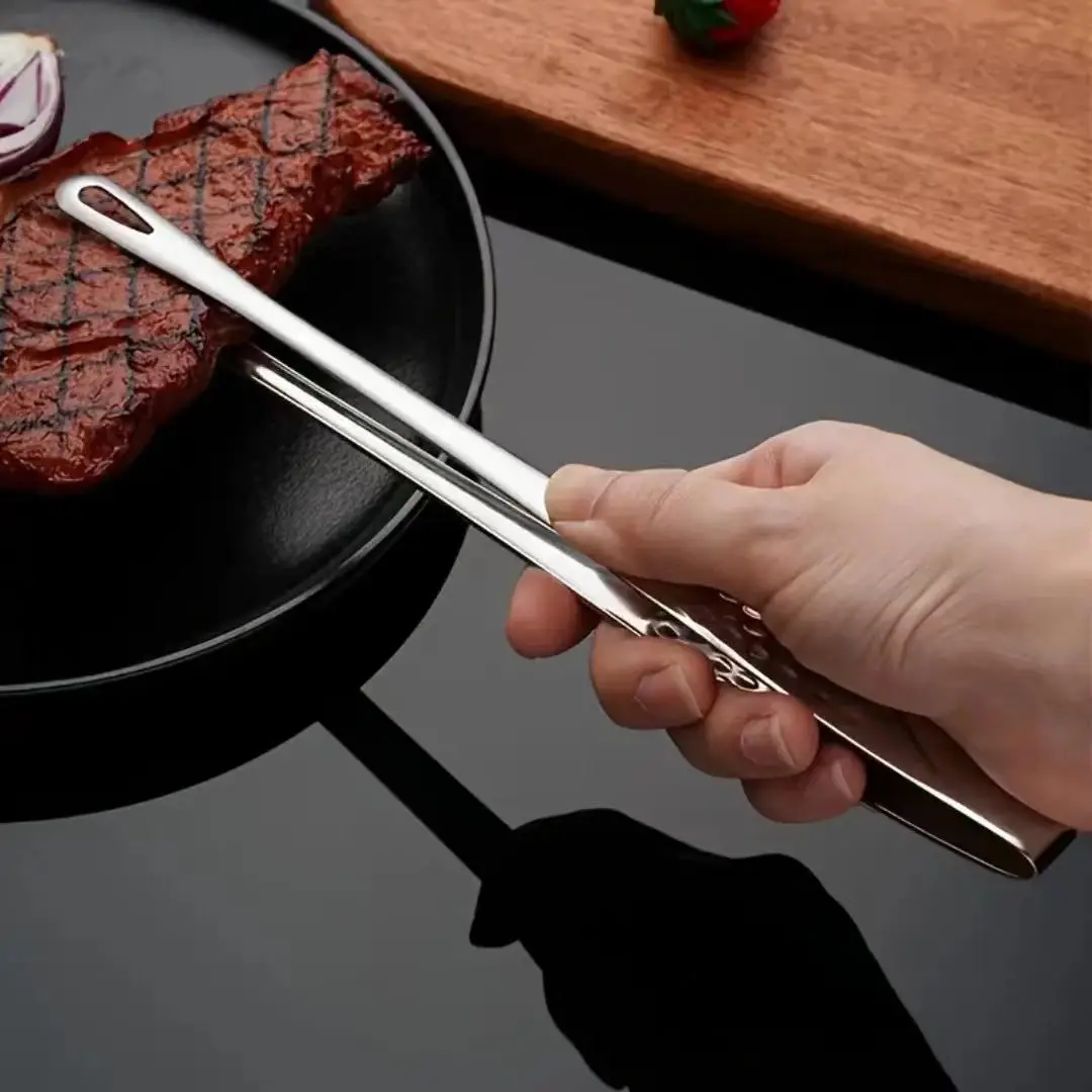 Stainless Steel Multi Sized Barbecue Tongs, 3 Counts Multifunctional Food Tongs, Kitchen Barbecue Tongs, Barbecue Utensils for Home Outdoor Camping