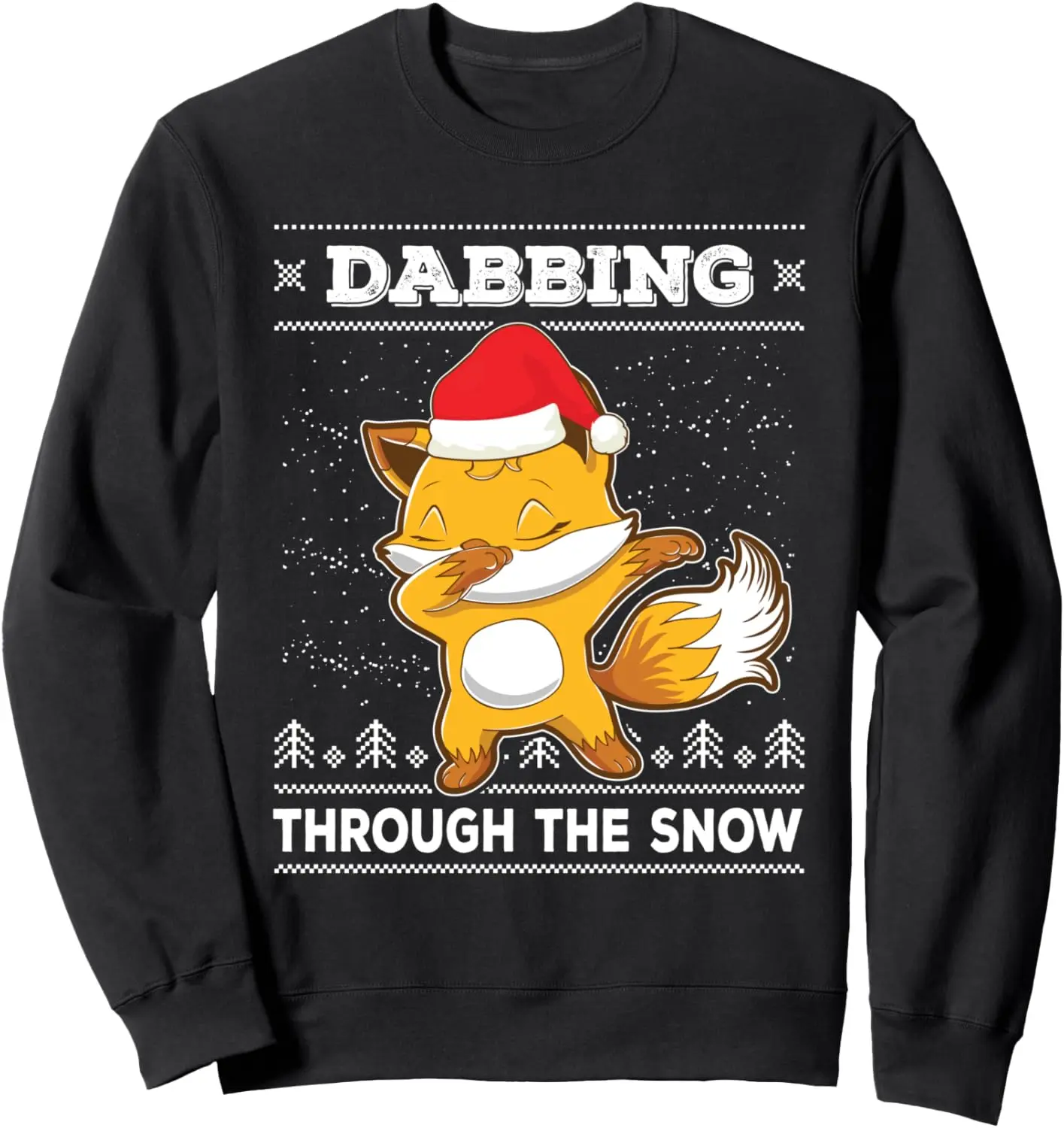 Dabbing Fox Santa Claus Ugly Christmas Sweater Dab Foxes Sweatshirt