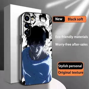 Toji fushiguro cool anime man pattern Phone Case Cover For Samsung Galaxy S26 S25 S24 S23 S22 S21 Plus Ultra Note20 Soft Black