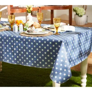 Design Imports 70" Round Polka Dot Vinyl Tablecloth Design Imports 70" Round Polka Dot Vinyl Tablecloth