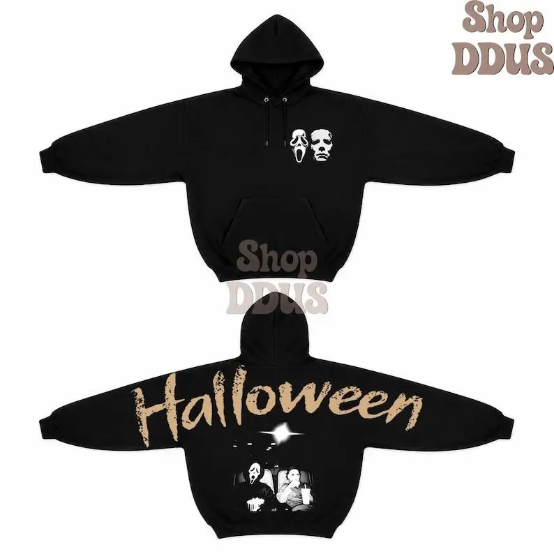 Horror Nights Movie Hoodie, Michael Myers Ghostface Inspired Sweatshirt, Halloween Slasher Fan Graphic Pullover