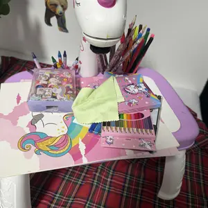 Product Review of Drawing Projector for Kids, Art and Crafts, Drawing Board with Music, Color Pens, Pencils, Crayons, Scrapbook, Unicorn Sticker Book, Ideal Toy for 3+ Year Old Girls & Boys (Unicorn Kit) from M**m