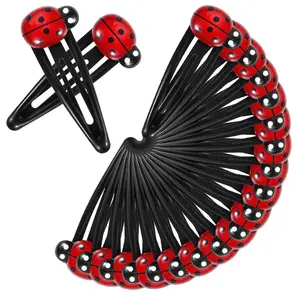 Household daily necessities 20 Pcs Ladybug Hair Clips, Non Slip Wrapped Snap Hairpins Cute Lady Bug Hair Clips Kawaii Animal Hairpins Red Cartoon Snap Barrettes Women Hairs Accessories for Birthday Party Cosplay