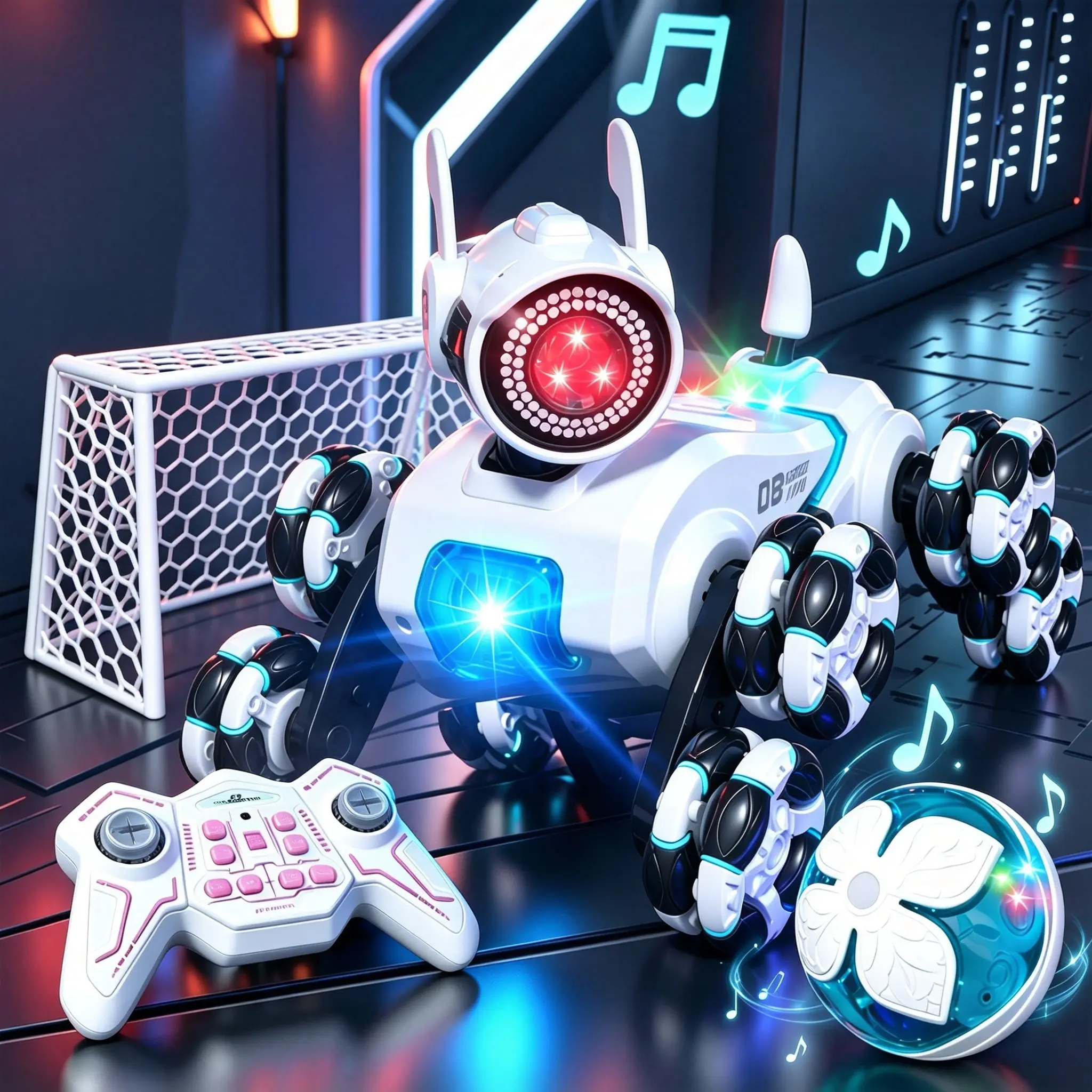 Remote Control Off-Road Robot Dog Toy with LED Lights - Electric Smart Toy for Indoor-Outdoor Family Entertainment, Christmas/Birthday Gifts for Kids