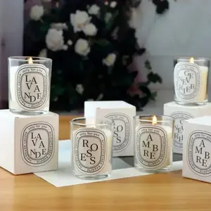 Romantic Transparent Scented Fragrance Candle Light Gift Scented Aromatic Candles Guest Gift Candles Wedding Candles Home Fragrance Candle Jar