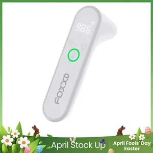 【MT1】FOXXD Digital thermometers Daily Temp Checker No-Touch 1s Read for Home & Family with Color Alerts & Bright LCD Display