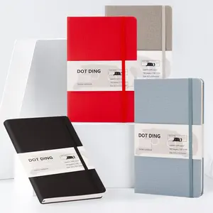 Dot Matrix Notebook Notepad A5 Size, 160 Pages, 100g Heavyweight Paper, Soft Leatherette Cover, Inner Pocket, Suitable for Home School Business Office Use, Stationery Office Supplies