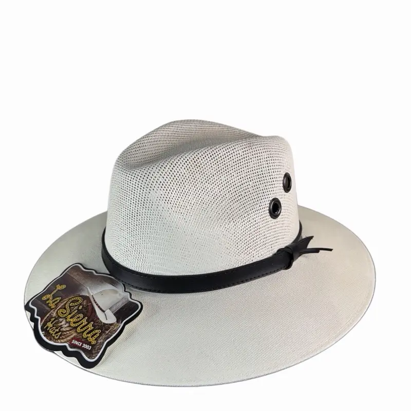 Sombrero Panama Fedora Golfer Cabana Lightweight Hat/ Panameño Estilo Indiana with Black Band and Breathable Design- Estilo Cholito