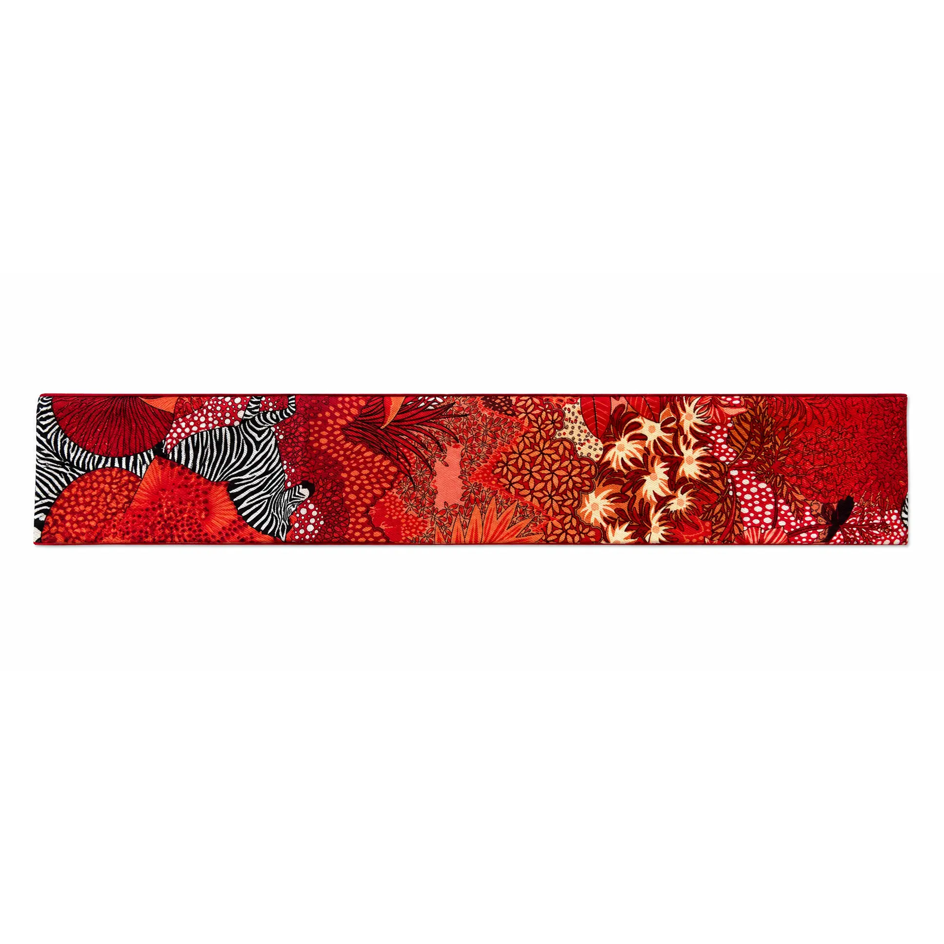 Red Zebra Floral Twilly