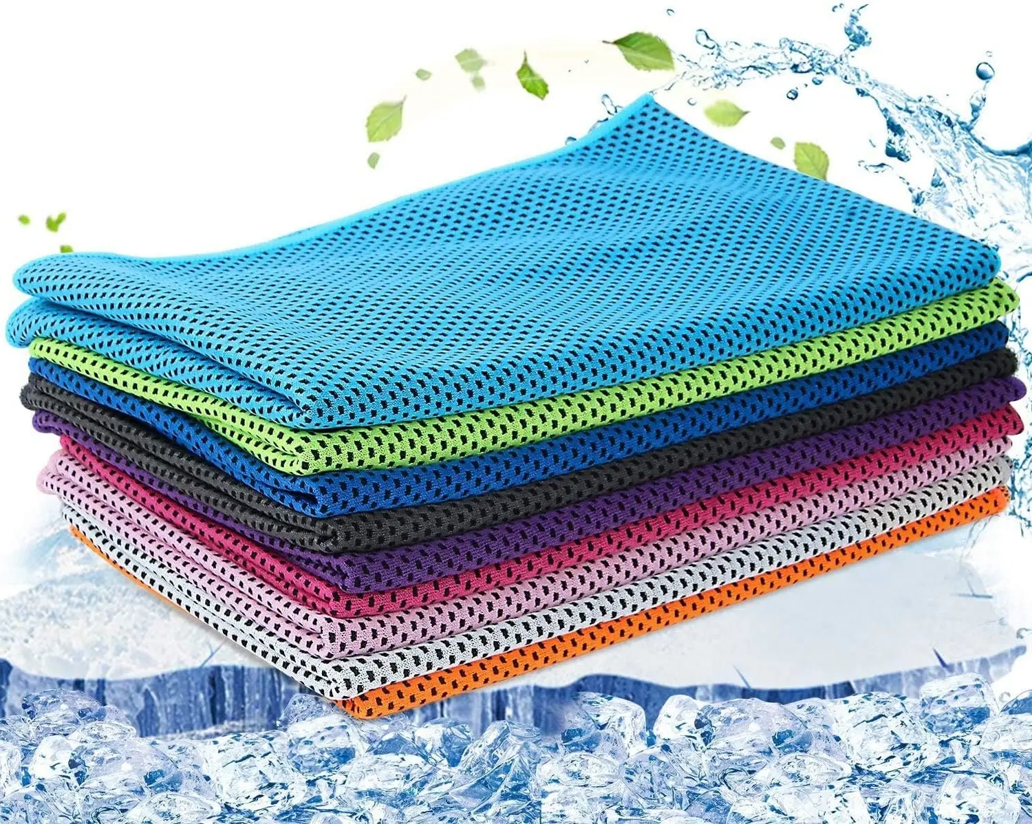 9-Pack 35"x12" Multifunctional Cooling Neck Towels, High-Quality Polyester Quick Drying Soft Absorbent Towels for Gym, Yoga, Ideal Home/Bathroom Supplies Gift, Multifunctional Towel, Quick Drying Towel