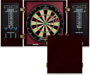 EastPoint Sports Belmont Bristle Dartboard and Cabinet Set - Self-Healing Sisal Fiber, Official Size, Easy Assembly, Staple-Free Bullseye, Indoor/Outdoor Fun