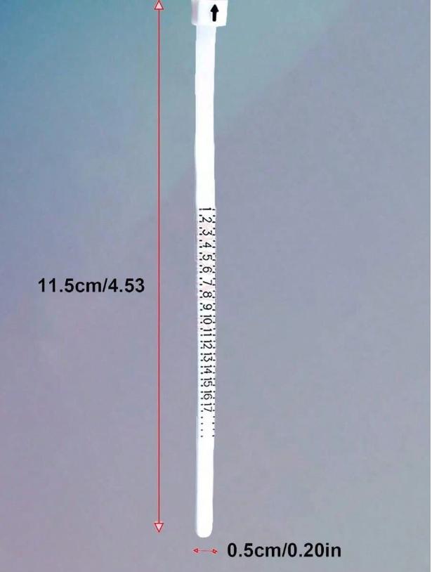 1pc White Ring Sizer Tool - Soft Adjustable Jewelry Measuring Tape For Accurate Ring Size Measurementings & Wedding Bands)