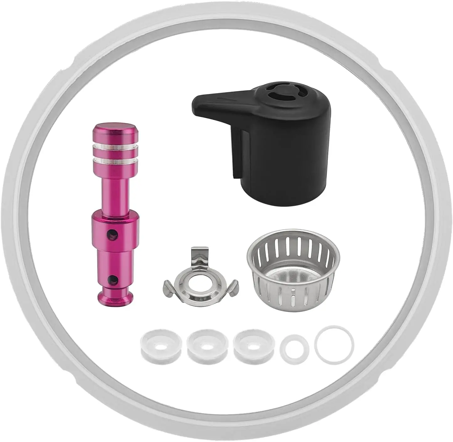 10 count 8 Qt  Cooker Accessories Set, Replacement  Include  Sealing Ring, Steam Release Handle, Float Valve & Anti-Block Shield with 3  Caps for Duo/Duo Plus 8 Quart
