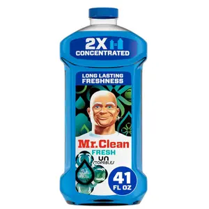 Mr. Clean All Purpose Cleaner, Floor Cleaner for Mopping Home, Bathroom, & Kitchen, Cleaning Liquid for Mop & Bucket, Cleaning Supplies, Multi-Surface Dilutable, Unstopables, 41oz pet home