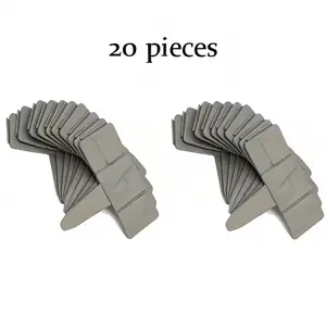 20Pcs Stone Effect Plastic Garden Edging Fence Ground Mount Landscape Border for Lawn Yard Vegetable Garden Outdoor Decor