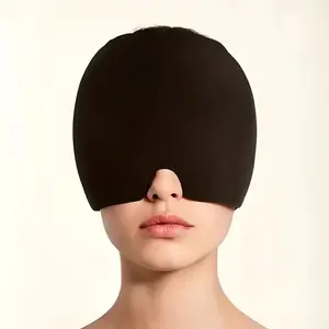 200g Migraine Hat Cooling Gel Portable Eye Mask Reusable for Stress Relief Relaxation Fever Reduction, Effective Headache Pain Management Tool Headband Sleep Mask