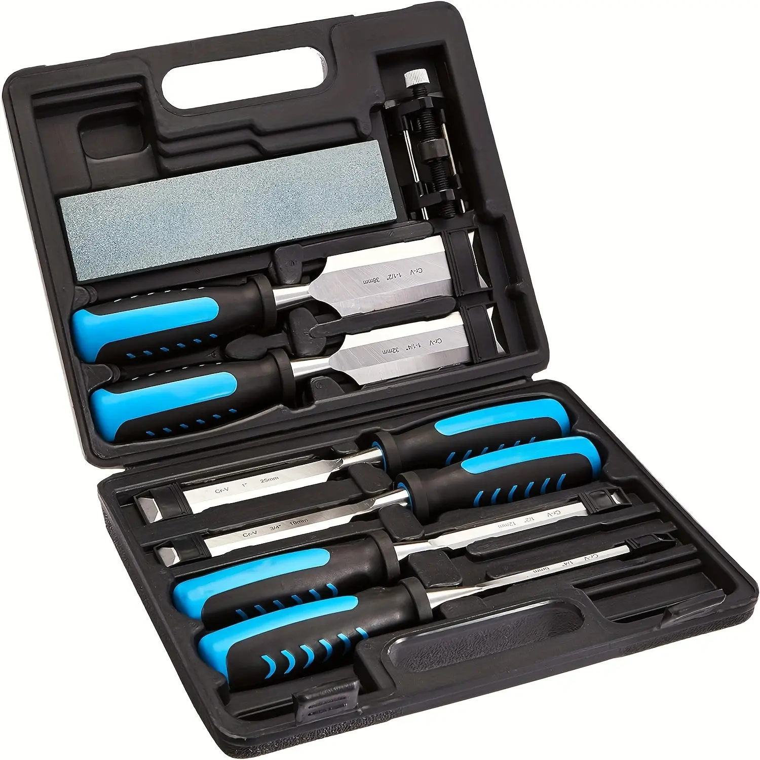 8-Piece Wood Carving Chisel Set, Includes Sharpening Guide & Stone, Ideal for Softwood, Hardwood, Composite Wood, Carpentry Tools, Wood Working Tools