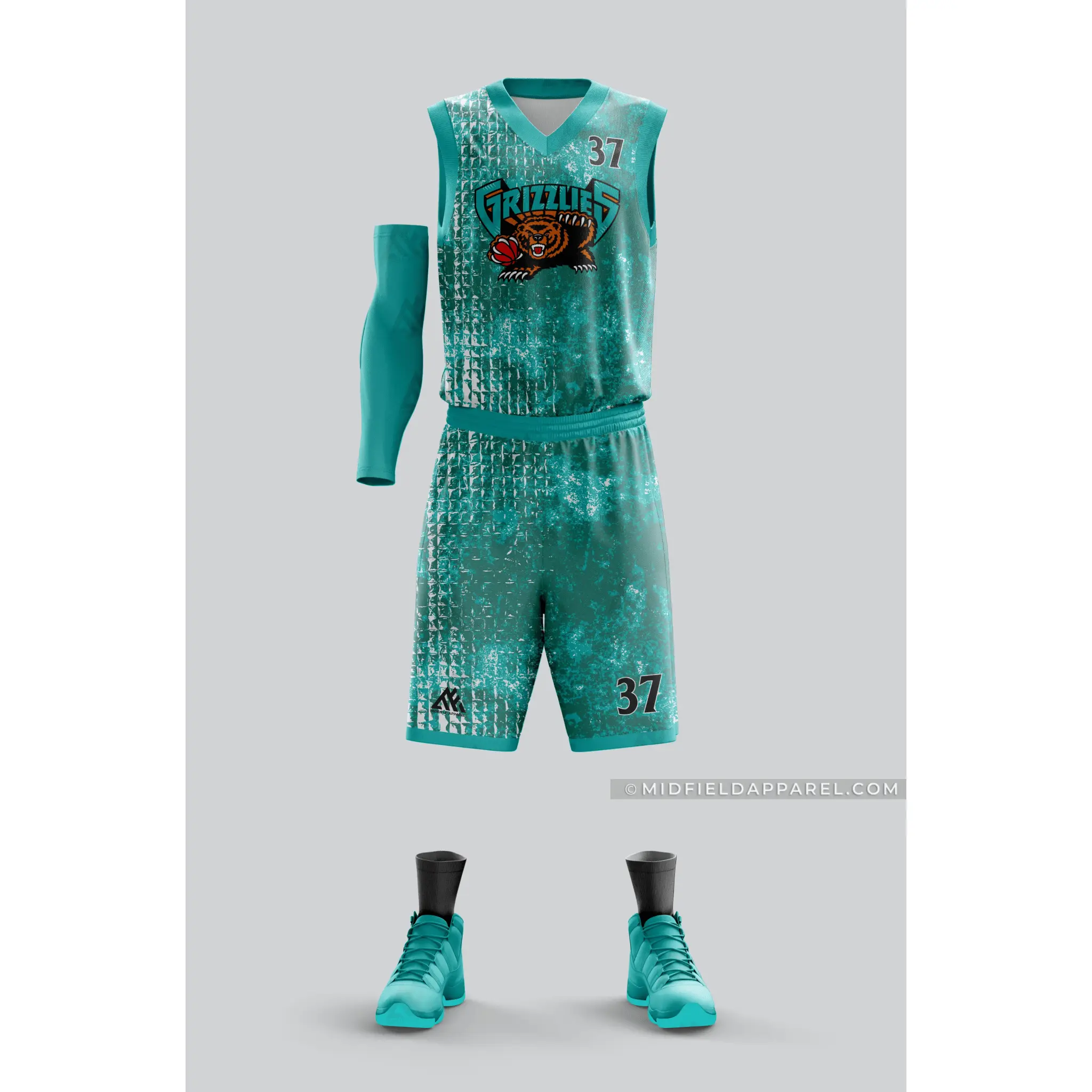 Grizzlies Lime Green Basketball uniform