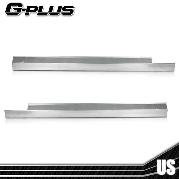 G-PLUS Silver Slip-on Rocker Panel Set, Left+Right for 2008-2011 4-Door Ford Focus Vehicle, New Auto Replacement Body Part