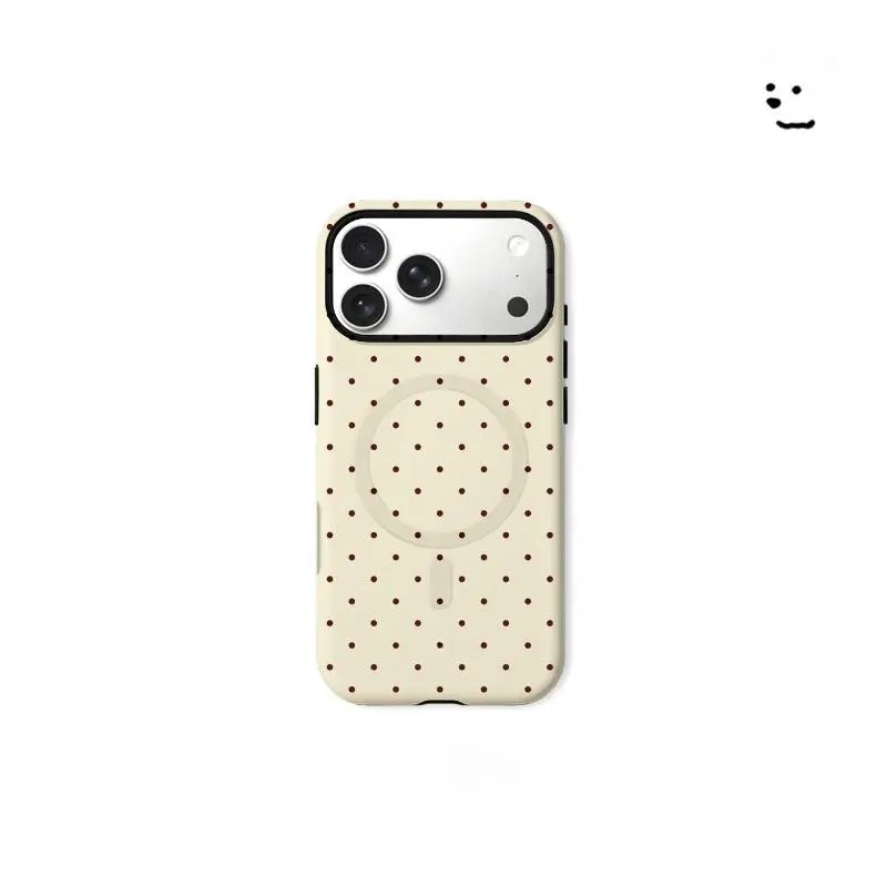 polka dot phone case for use with iPhone 17air16 Pro max 15plus 14 Pro 13/12/11 creative design Korean - style latest viral anti-yellowing unique Magnetic Ultra-Thin magsafe