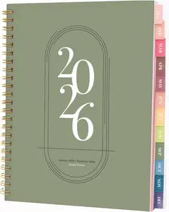 2026 Planner Agenda Planner With Weekly And Monthly View Daily Agenda Book And Yearly Planners Calendar Book Spiral Bound With Tabs Notes Goals And Holidays Green 8 x 6 in