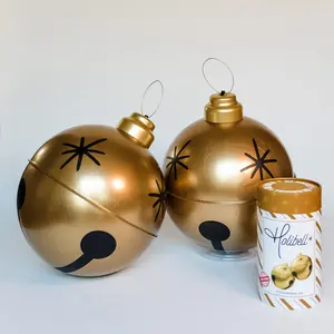GOLD HOLIBELL Set "Inflatable Christmas Balls: Effortless Setup, Durability, and Space-Saving Decor! "