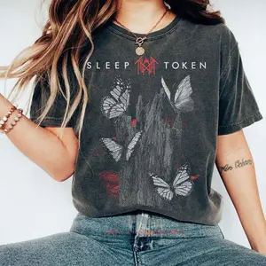Sleep Token Butterflies Band Logo T Shirt, Sweatshirt, Hoodie, Comfort Colors T-Shirt