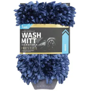 Viking  10 x 8 in. Navy Chenille Wash Mitt