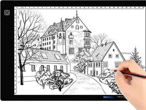 [New Deal] - A4 Ultra-Thin Portable LED tracing Light Box Dimmable Brightness LED Art Tracing Pad for Artist Drawing Sketching Animation Stencilling and 5d Diamond Painting (Black, A4)