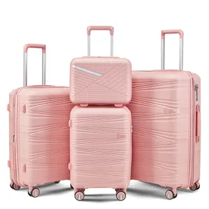 4-piece luggage set (14/20/24/28), PP material is drop resistant and durable, with 360 ° silent universal wheels and TSA password lock. It can be expanded to accommodate additional items and meet various short and long distance travel needs