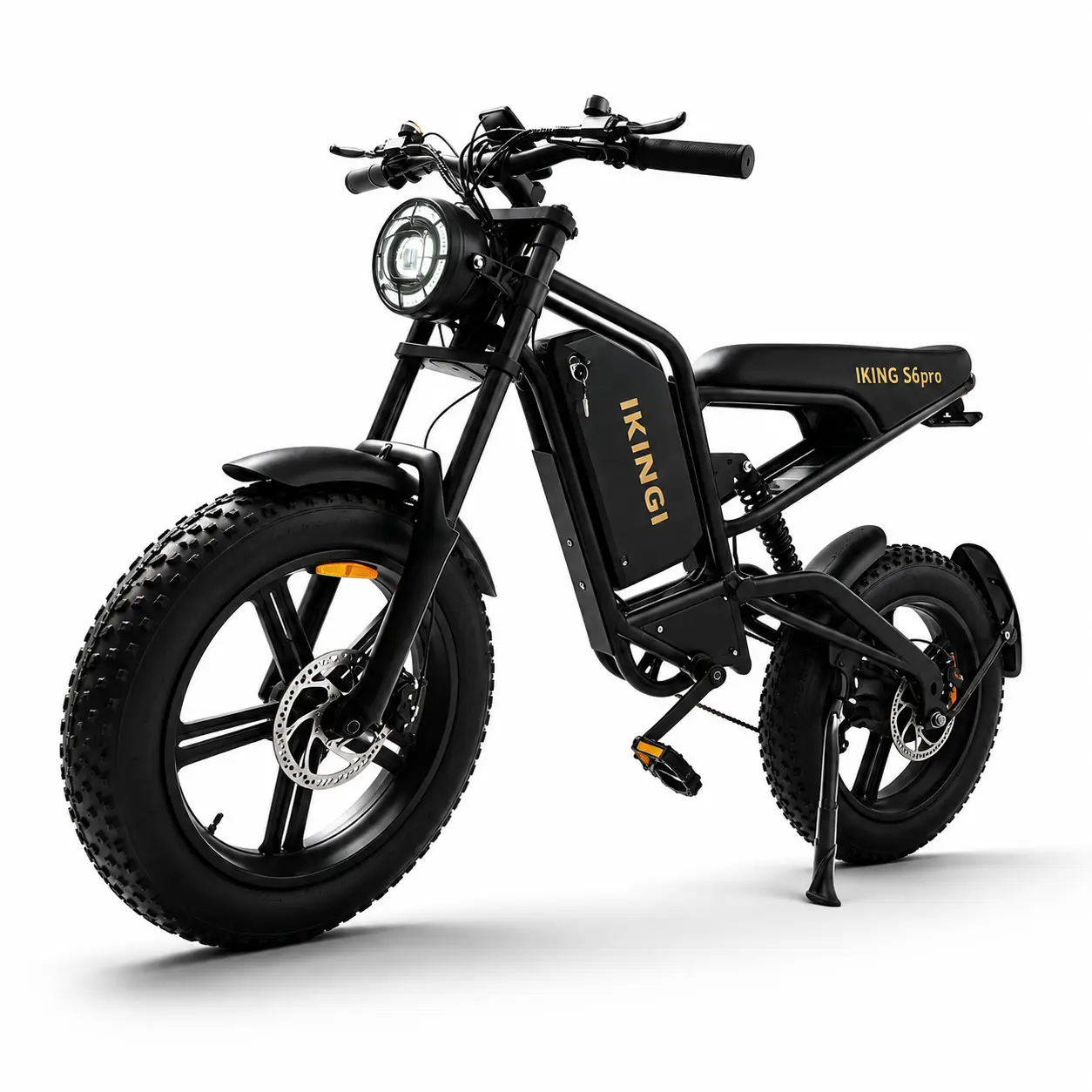 Vintage Adult Electric Commuter Bicycle - 1500W Peak Motor, 60V 22Ah Removable Battery, 35 MPH Max Speed, 50 mi Range, 20x4 in Fat Tires, 7-Speed, Full Suspension, Hydraulic Disc Brakes