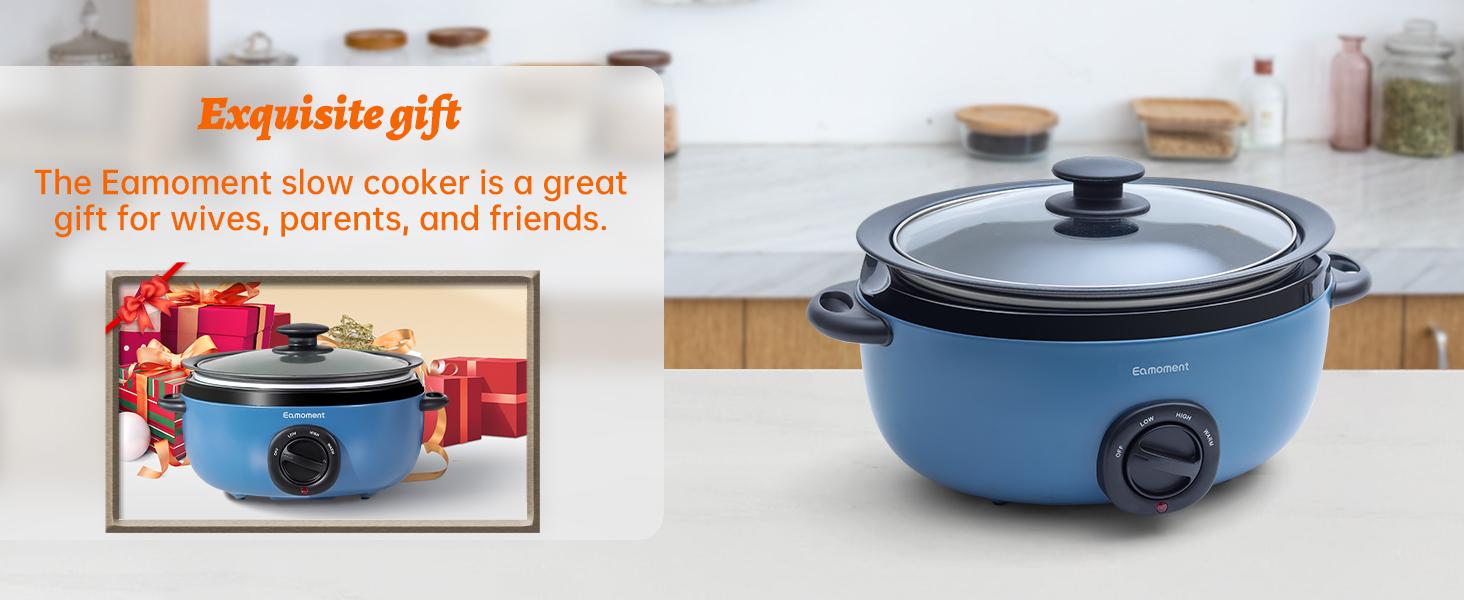 6.5 Quart Slow Cooker – Aluminium Sear, Sauté, Stew Pot, Stovetop & Dishwasher Safe, Glass Lid, Adjustable Temp, Cool Touch Handles, Perfect for Hot Soups & Stews   ice maker machine nugget ice makers Curries Casseroles