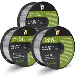 .035'' Flux Core Welding Wire 2LB, E71T-GS Gasless MIG Welding Wire 2 Pounds 3 Pack for  Position Arc Welding and Outdoor Use