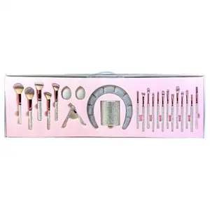 Diamond-encrusted Makeup Brush Set 23-piece Gift Box Ultra-soft Bristles Eyeshadow Loose Powder Eye Makeup Brush Set