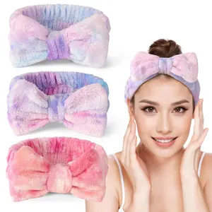 Viral Cloud Spa Headband– Puffy Bubble Skincare Headband for Face Washing & Makeup,3PC Soft Skincare Headband – Adjustable, Comfortable & Stretchy Fabric, Cute Patterns for Makeup, Facial – Non-Slip, Headband for Hair Control